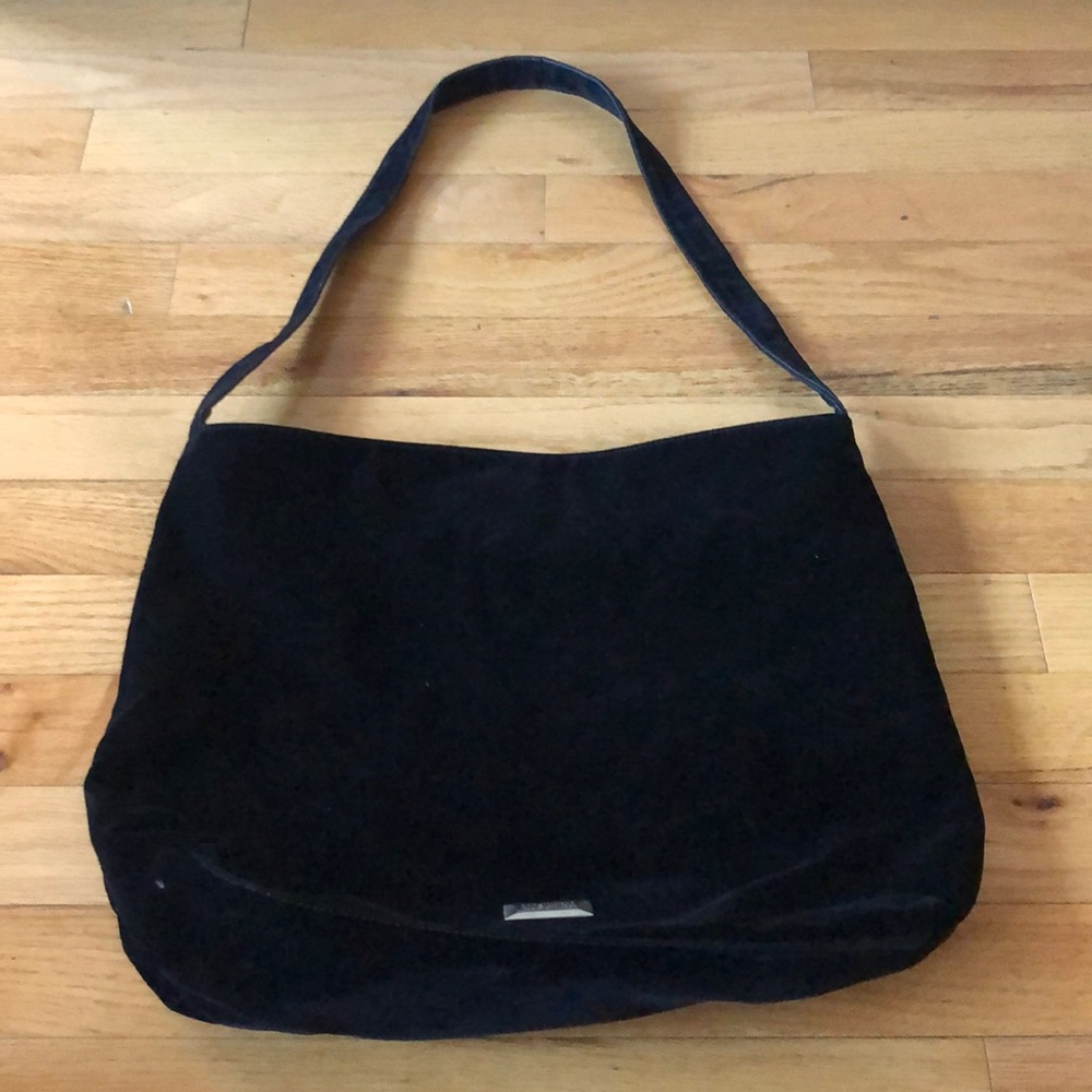 Moschino black velvet shoulder bag